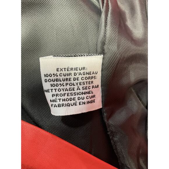 Walter Baker 'Alicia' Red Mini Leather Skirt Size 4 - Picture 5 of 5